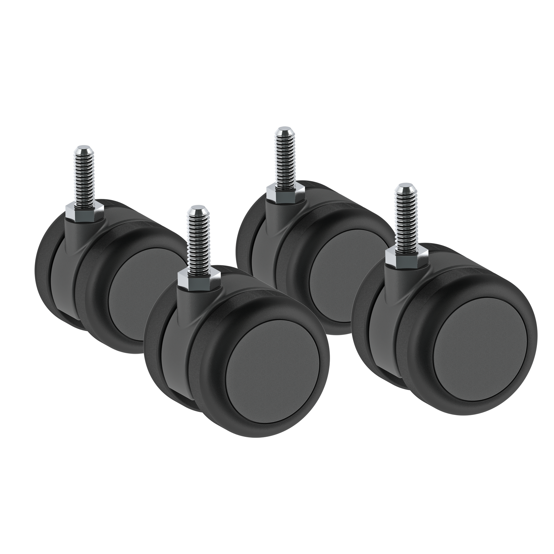 2-Inch Threaded Stem Swivel Caster (4-pack)