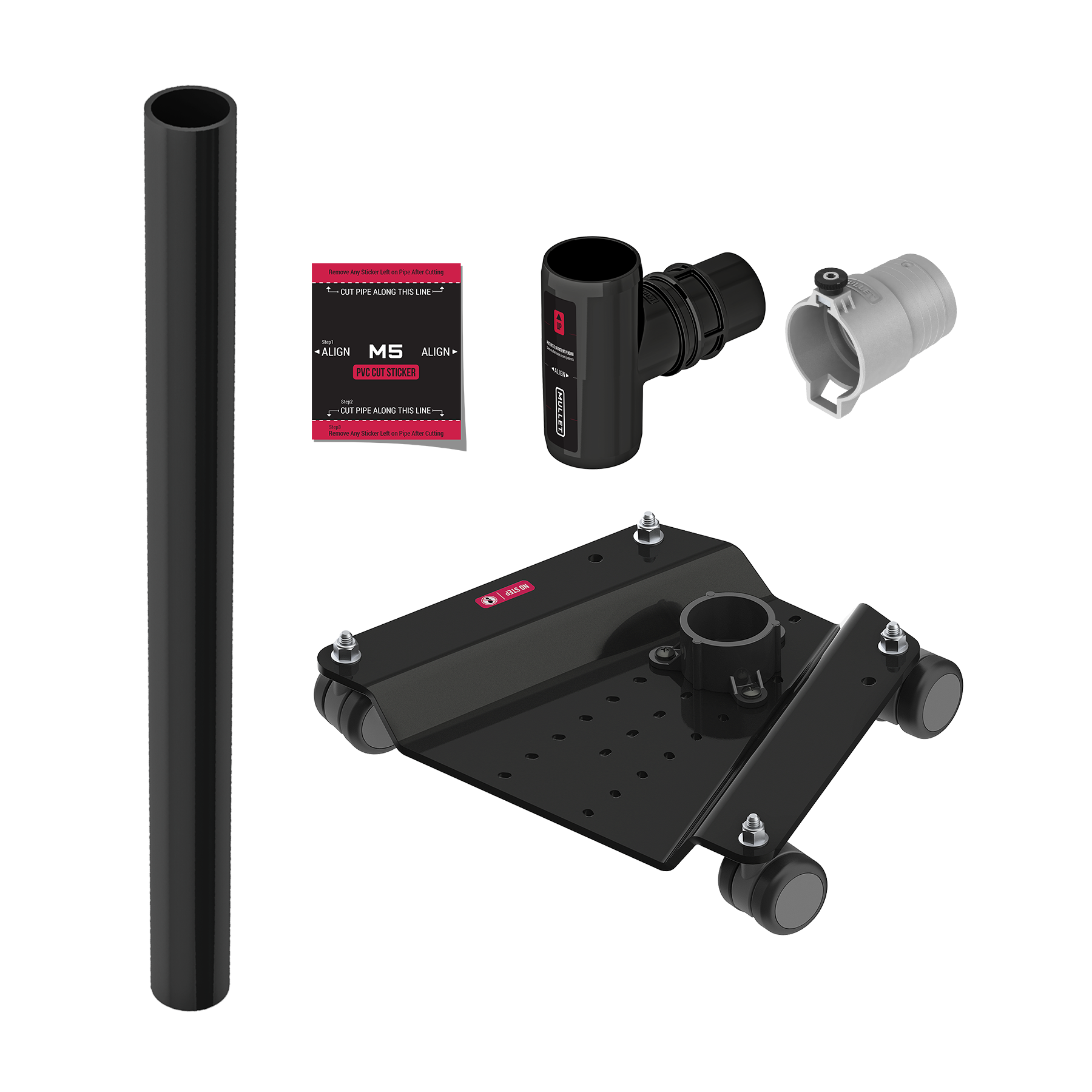 Shop Vac & DE StabilQuad Base Kit for 2-inch Boom Arm