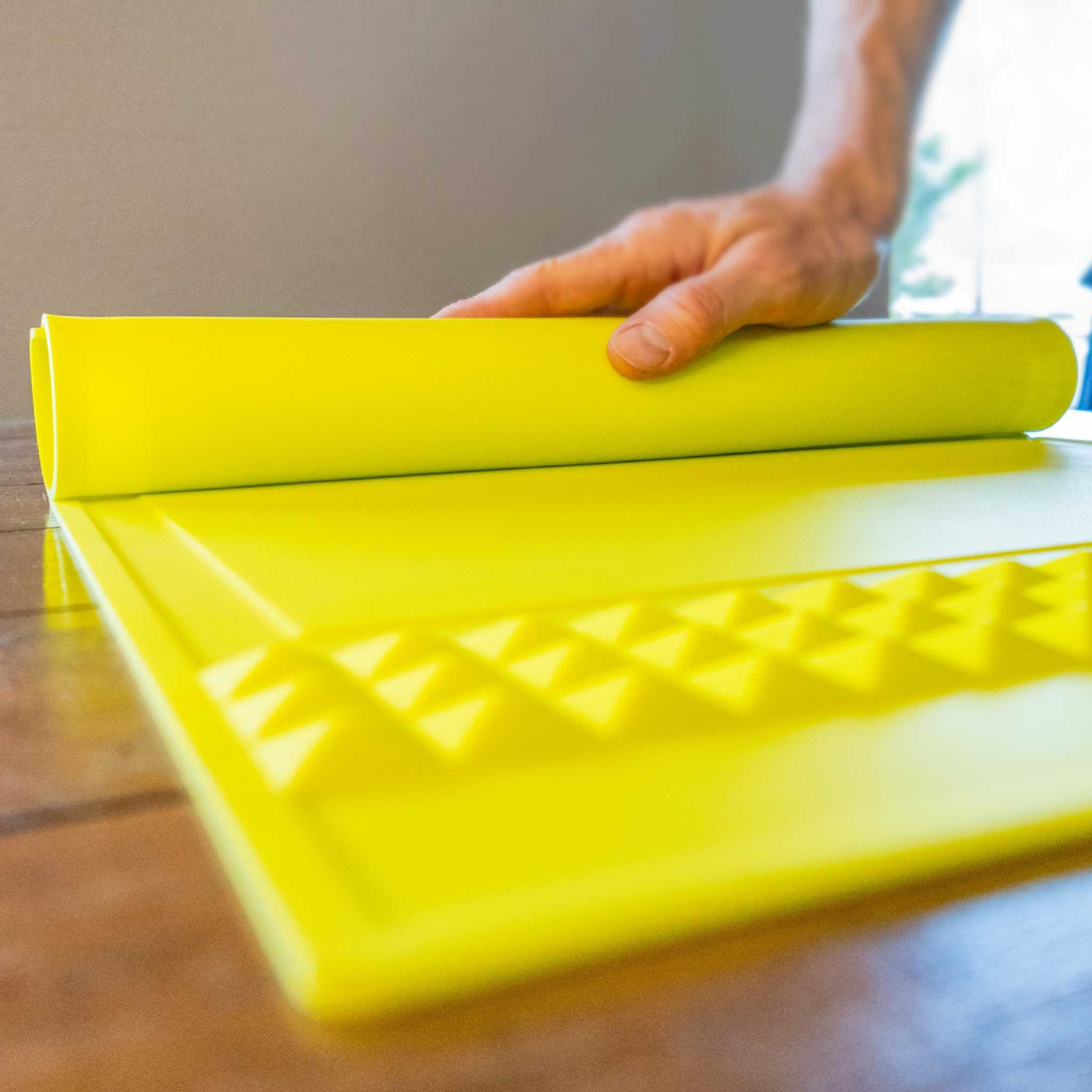 Silicon Project Mat -Roll Up -  Hi-Vis Yellow - Mullet Tools