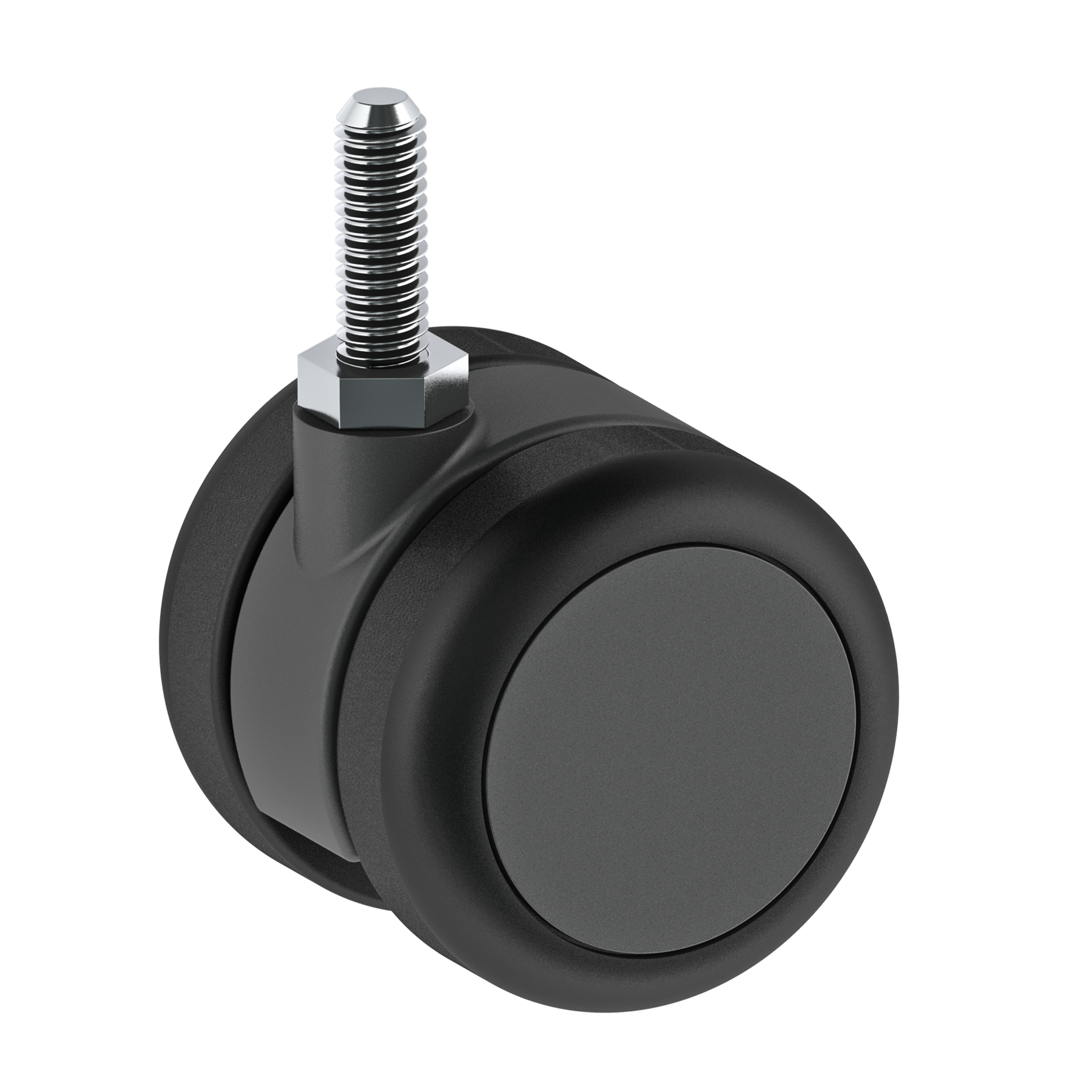 2 inch threaded stem swivel polyurethane caster