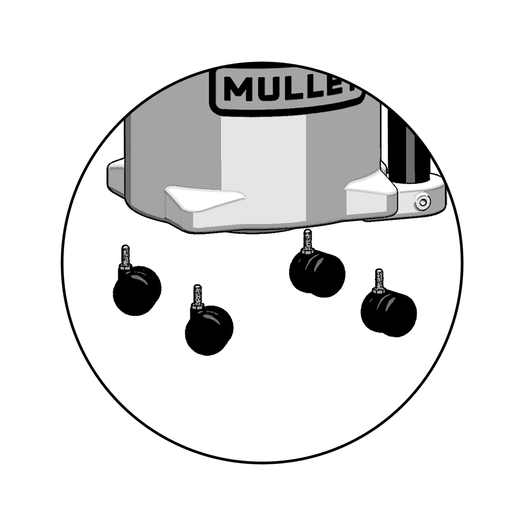 Image of casters for use on the M5