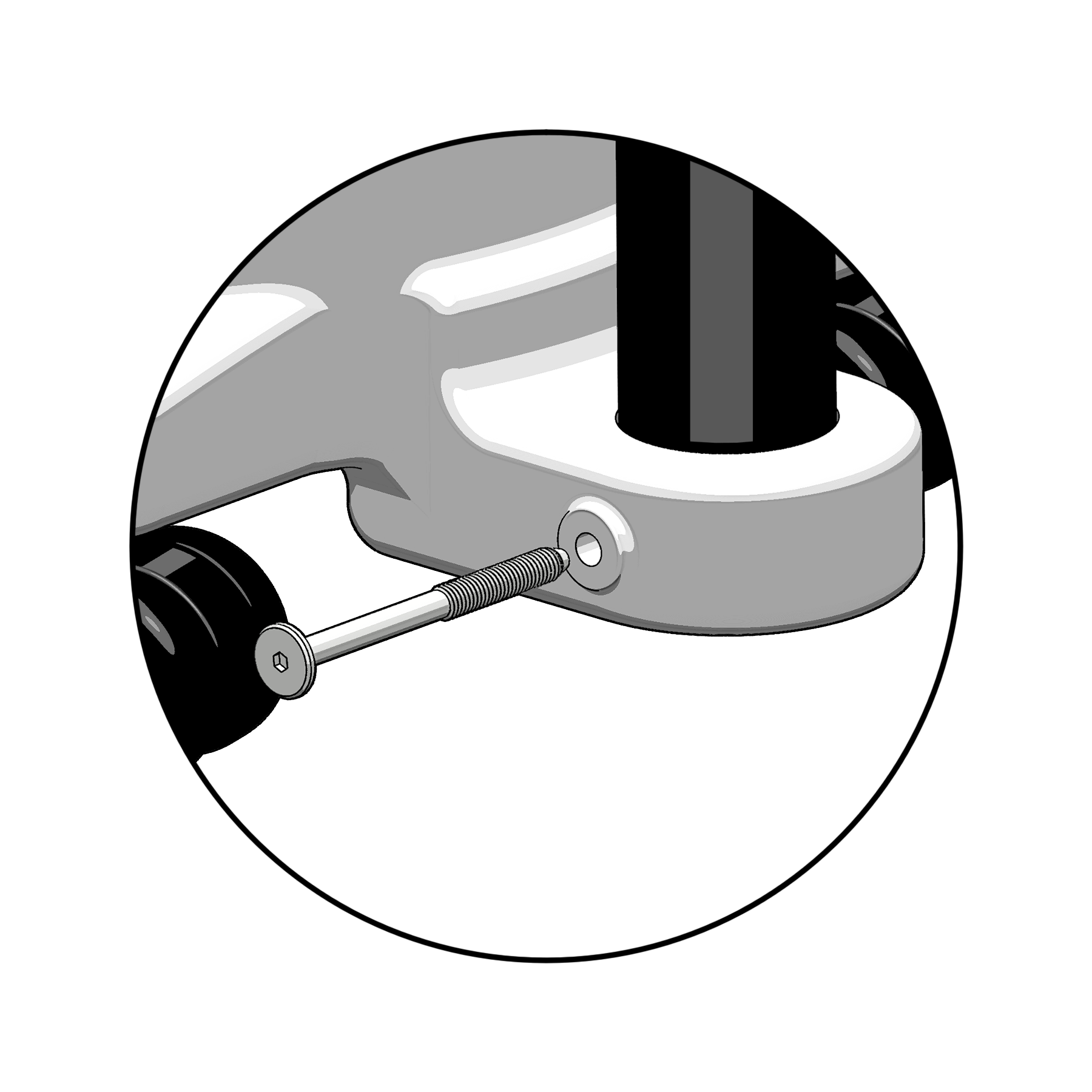 Image of joint connector bolt in use on the M5