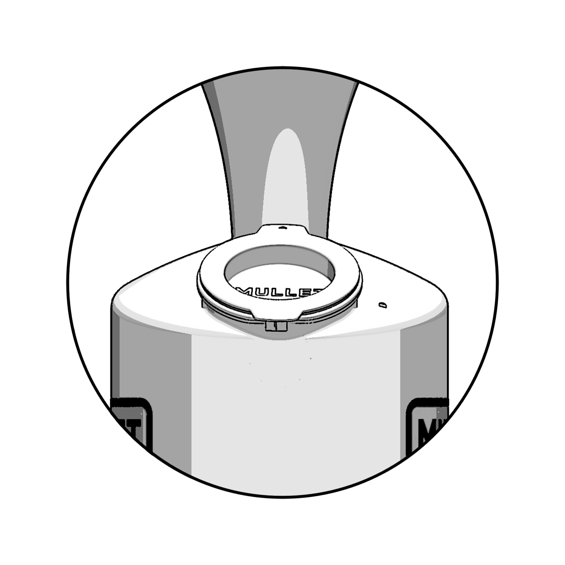Image of clear polycarbonate lid in use on the M5