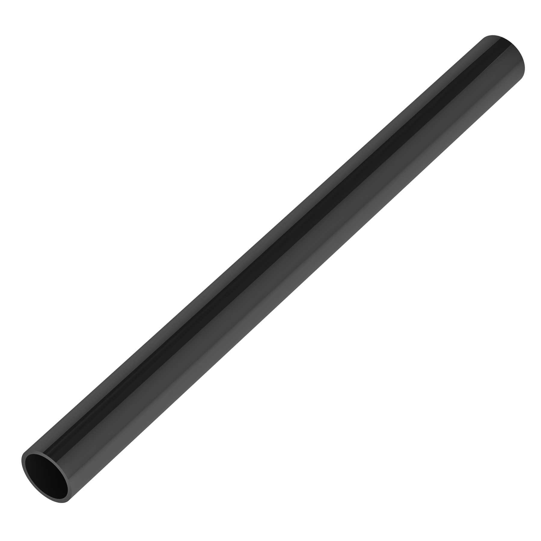 Image of 24-inch section 1.5-inch Furniture Grade PVC pipe in black