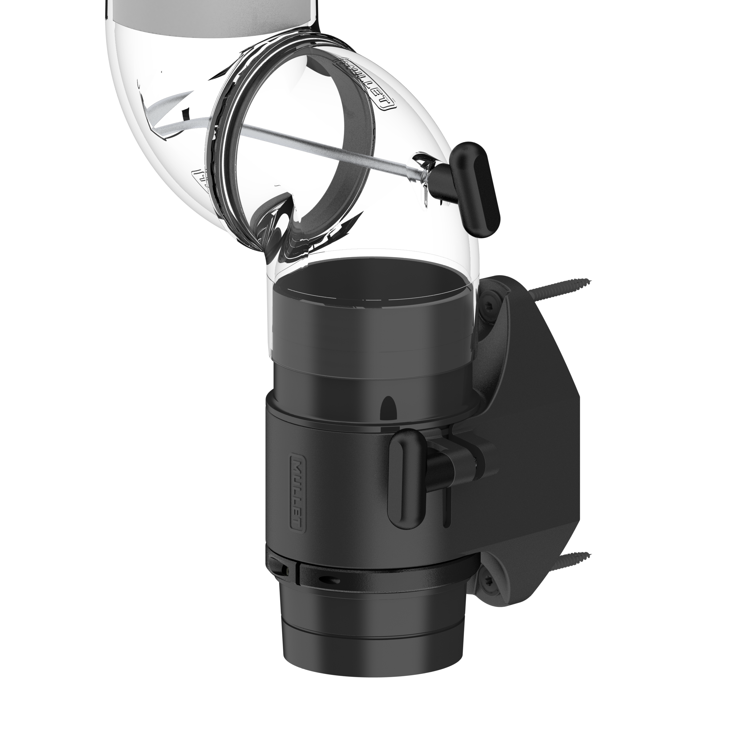 4-inch Boom Arm Wall Mount Pipe Insert