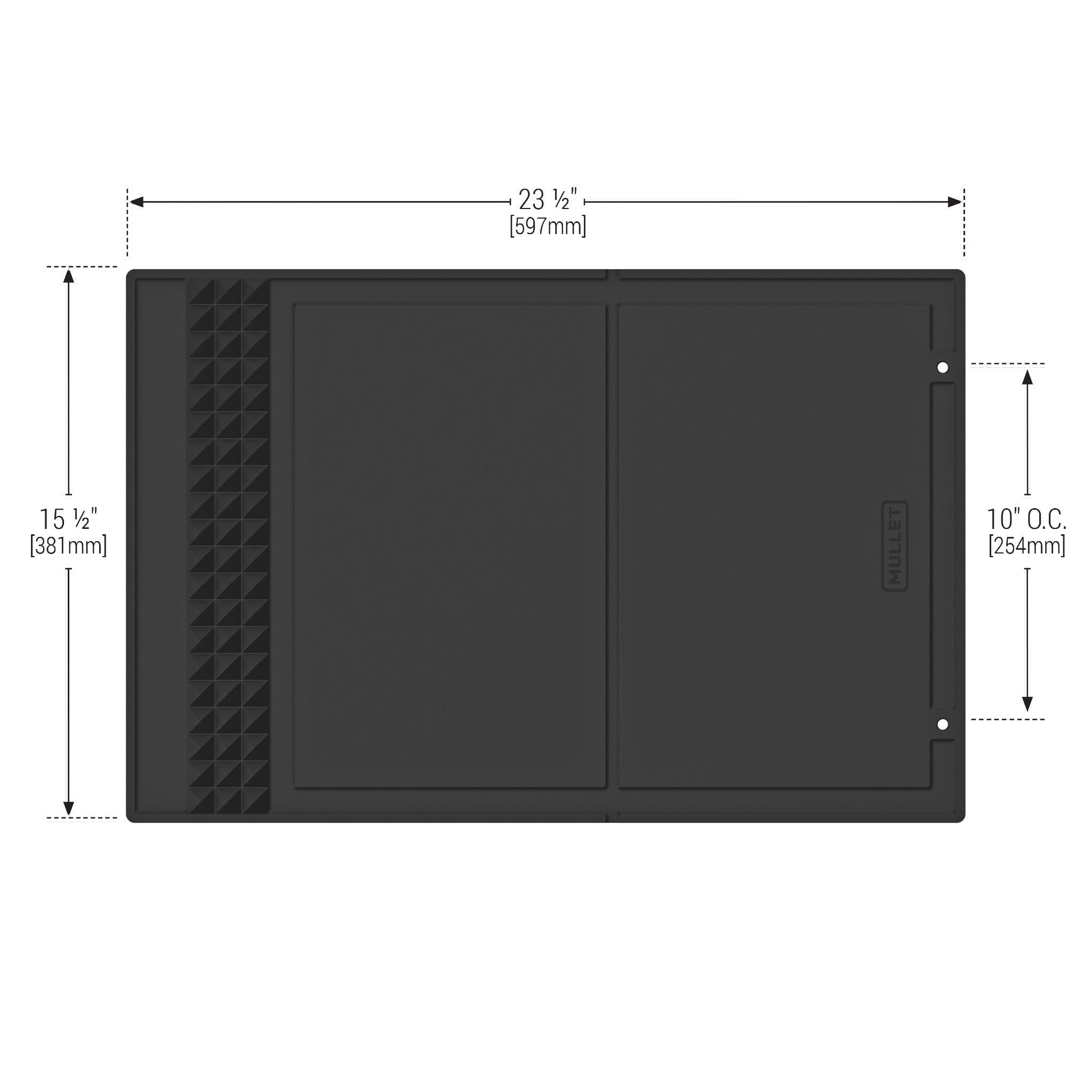 Silicon Project Mat - Black Dimensions - Mullet Tools